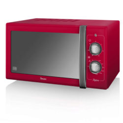 Swan Retro 900w Manual Microwave - Red